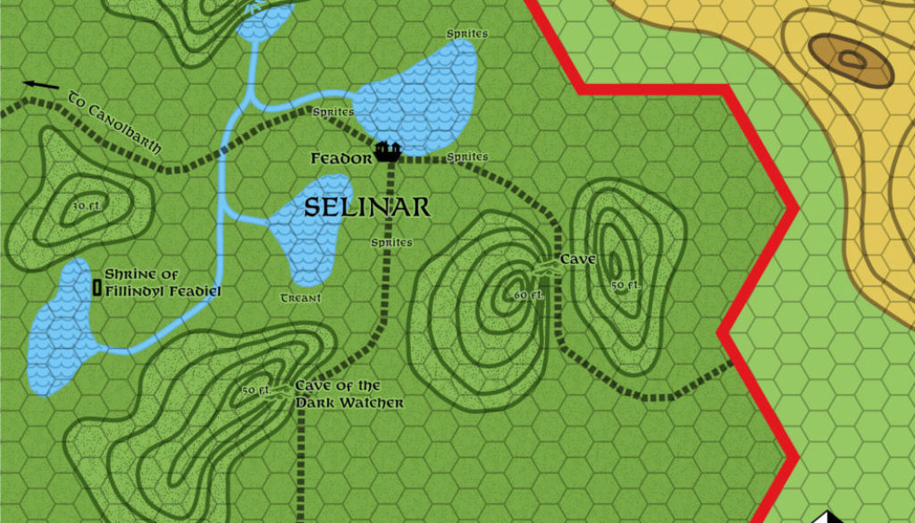 Selinar, 3 miles per hex (1987)