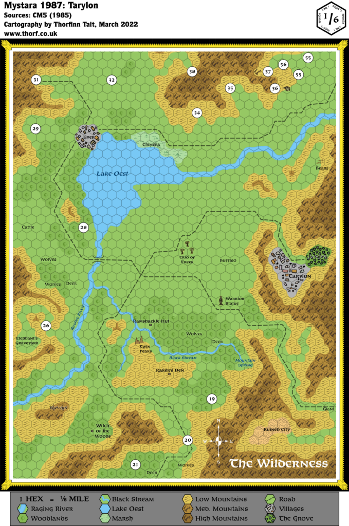 Tarylon, 1/6 mile per hex (1987)