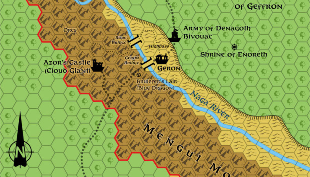 Trail to Denagoth, 12 miles per hex (1987)