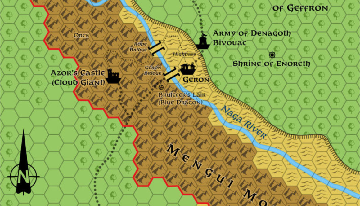 Trail to Denagoth, 12 miles per hex (1987)