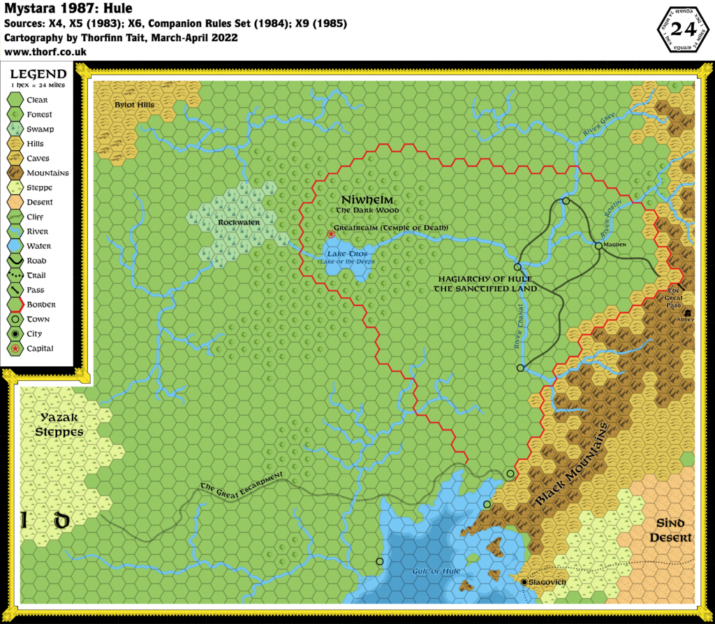 Hule, 24 miles per hex (1987)