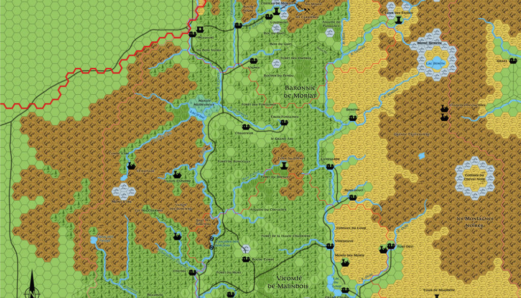 La Vallée des Loups (Valley of the Wolves), 1 mile per hex