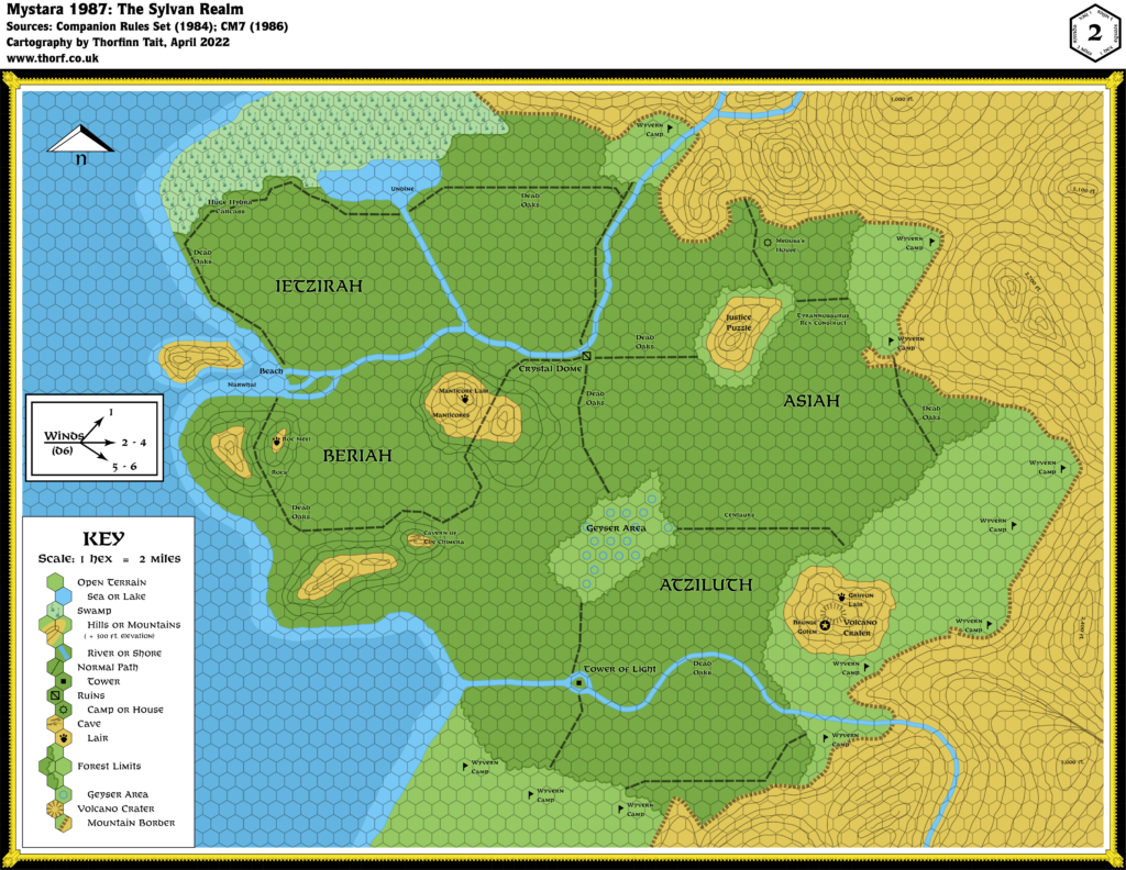 The Sylvan Realm, 2 miles per hex (1987)
