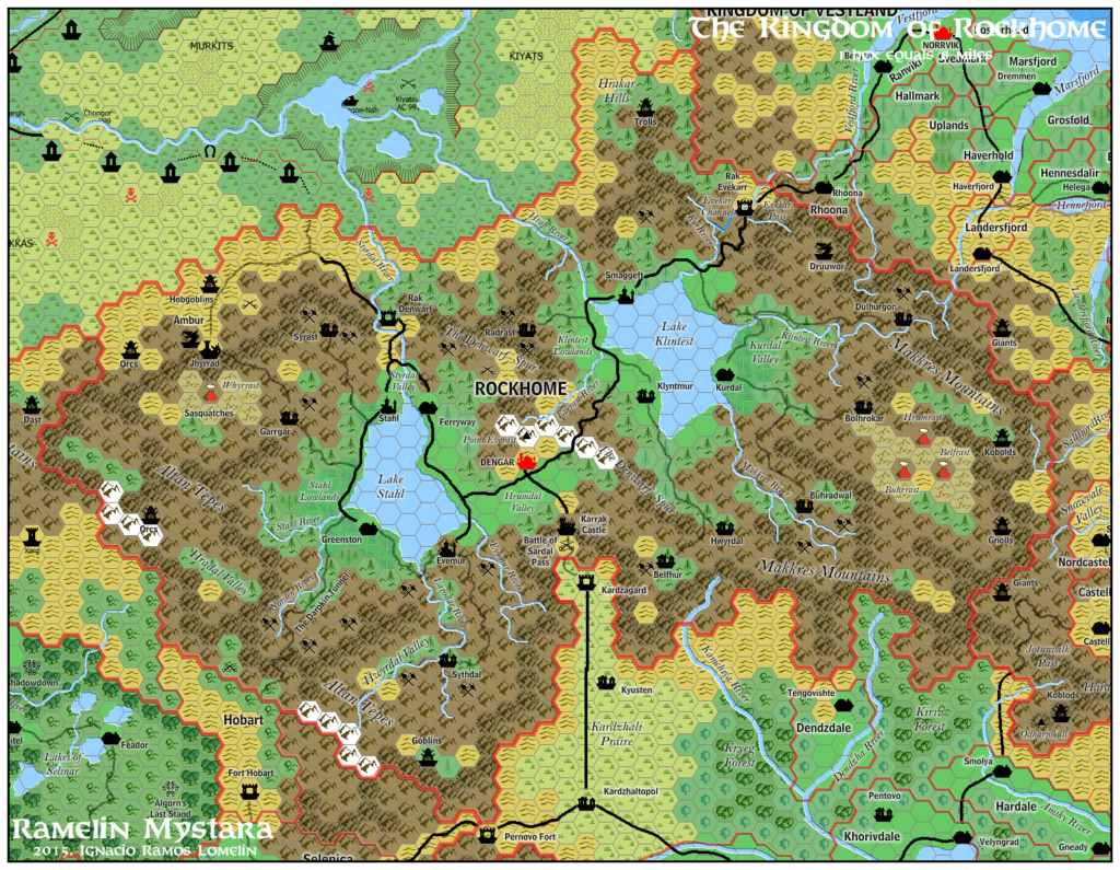 The Kingdom of Rockhome, 8 miles per hex by Jose Ignacio Ramos Lomelin, November 2015