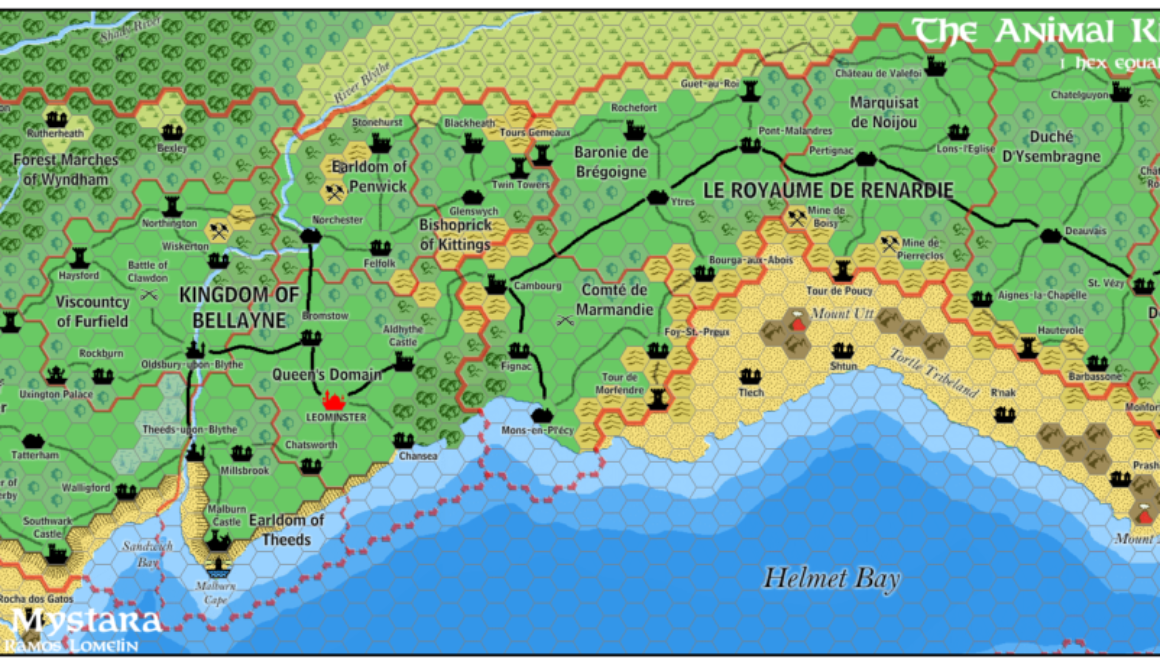 The Animal Kingdoms, 8 miles per hex by Jose Ignacio Ramos Lomelin, November 2015