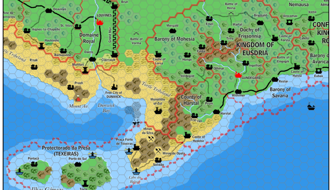 The Kingdom of Eusdria, 8 miles per hex by Jose Ignacio Ramos Lomelin, November 2015