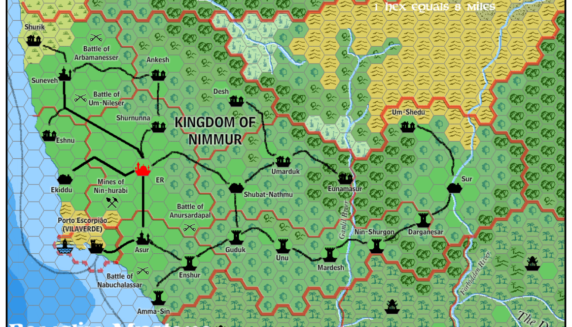 The Kingdom of Nimmur, 8 miles per hex by Jose Ignacio Ramos Lomelin, November 2015