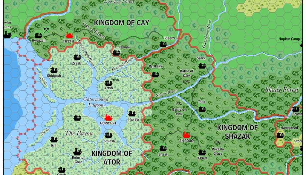 The Reptilian Kingdoms, 8 miles per hex by Jose Ignacio Ramos Lomelin, November 2015