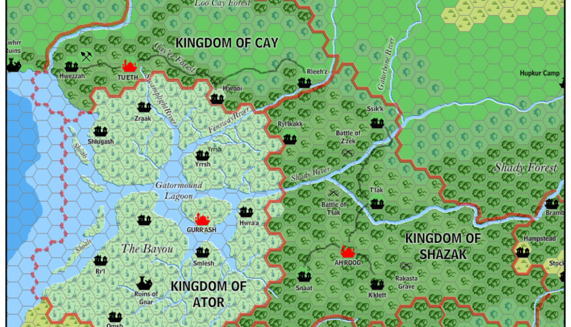 The Reptilian Kingdoms, 8 miles per hex by Jose Ignacio Ramos Lomelin, November 2015
