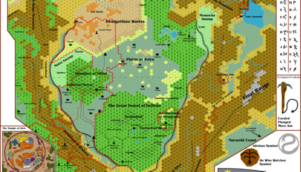 Denagoth, 8 miles per hex by JTR, April 2006