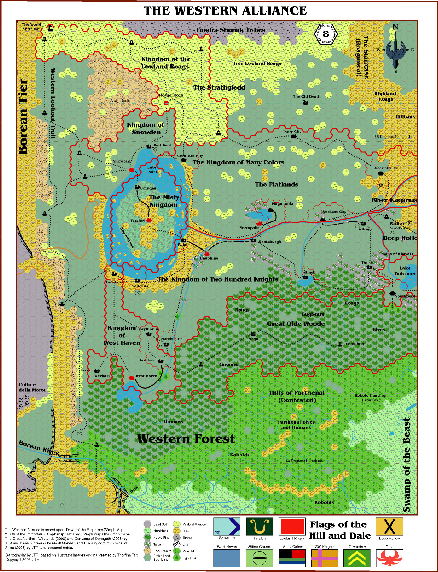 The Western Alliance, 8 miles per hex by JTR, December 2006