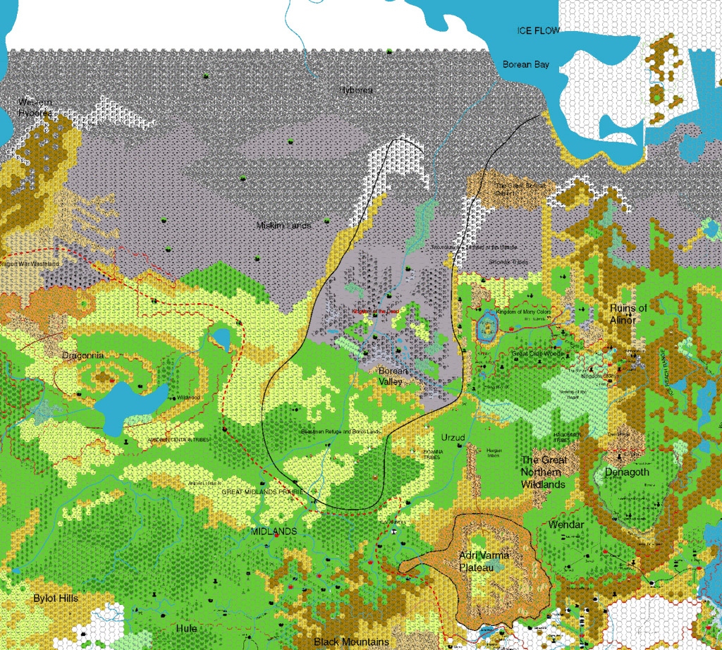 Northern Brun Gaz F Reference Map, 24 miles per hex by JTR, March 2011