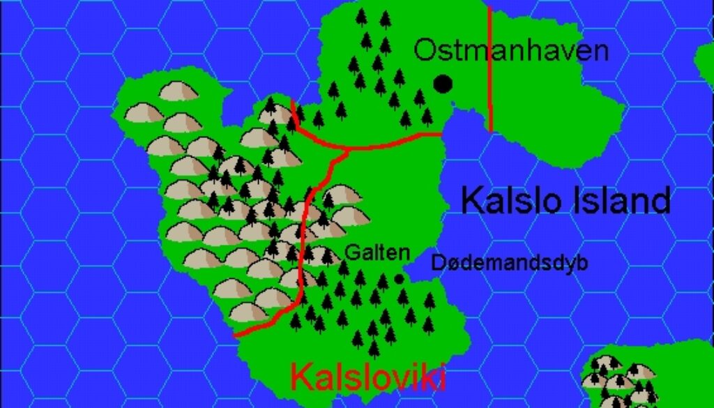 Clan Domain of Kalsloviki, 8 miles per hex by Jacob Skytte, September 2001