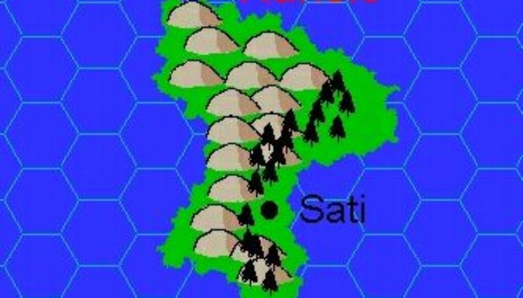Clan Domain of Kunslo, 8 miles per hex by Jacob Skytte, August 2002