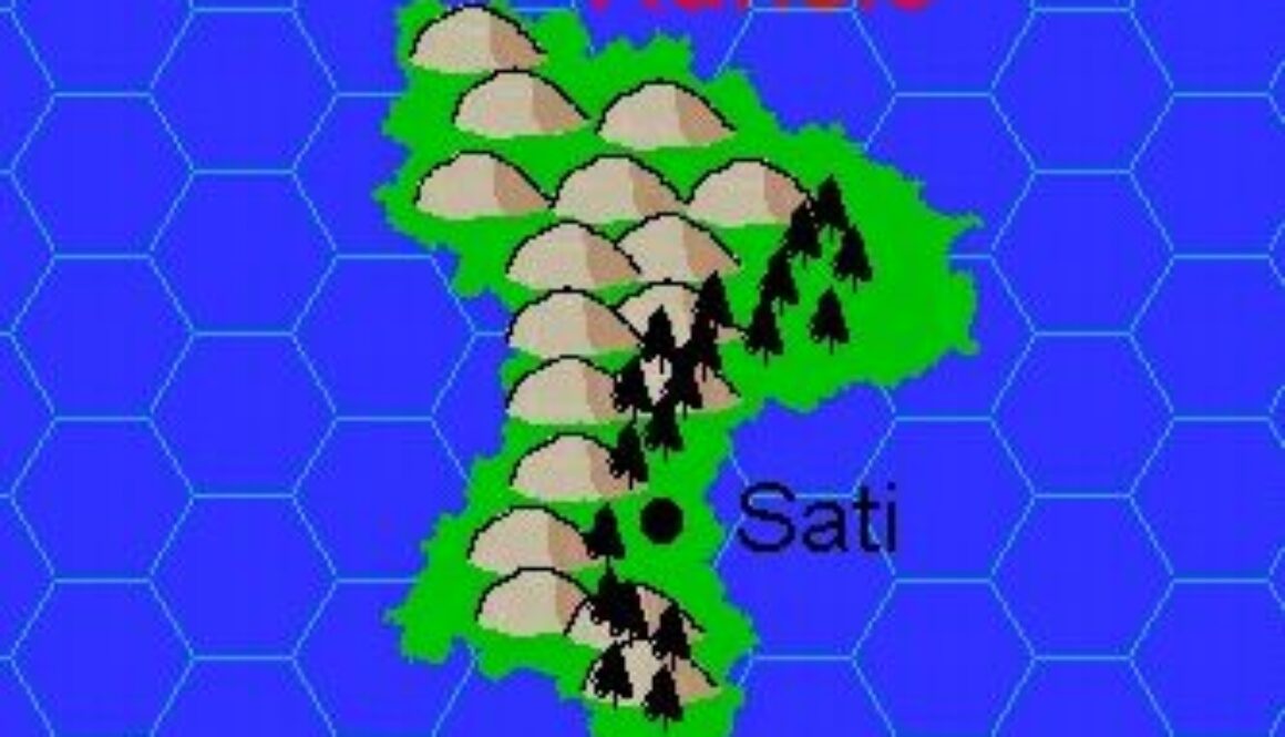 Clan Domain of Kunslo, 8 miles per hex by Jacob Skytte, August 2002