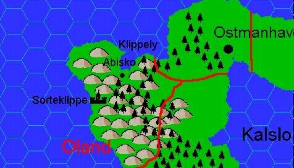 Clan Domain of Oland, 8 miles per hex by Jacob Skytte, September 2001