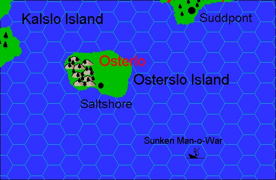 Clan Domain of Osterlo, 8 miles per hex by Jacob Skytte, August 2001