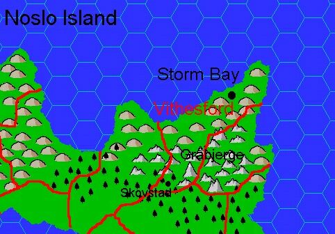 Clan Domain of Vithesford, 8 miles per hex by Jacob Skytte, March 2000