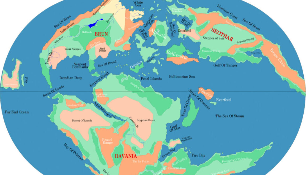 Mystara by Alan Derek Jones, June 2001, exported in high resolution by Thorfinn Tait, April 2025