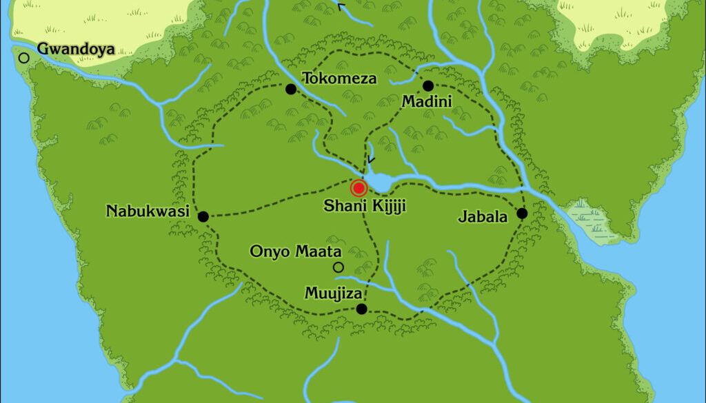 Replica of Champions of Mystara map of Ulimwengu