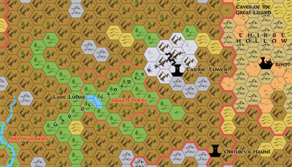 The Central Altan Tepes, 2.7 miles per hex by Shawn Stanley, revised by Thorfinn Tait, May 2025