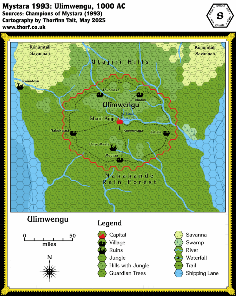Ulimwengu, 8 miles per hex (1993)