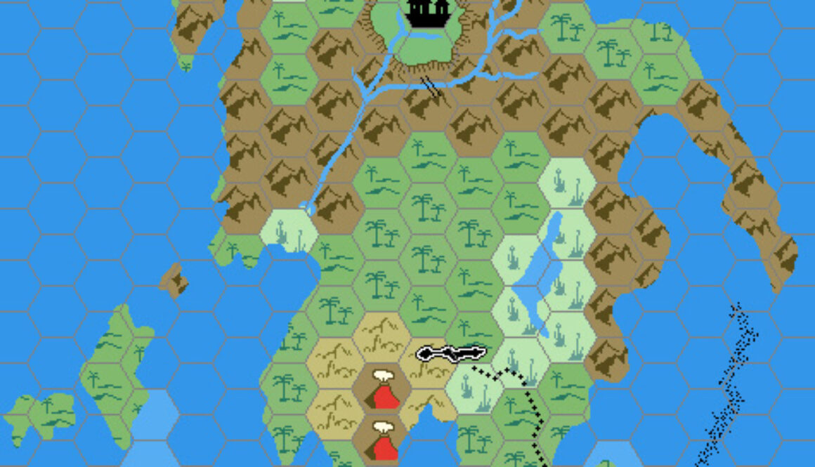 Isle of Dread (draft), 8 miles per hex by Mark Howard, April 2006