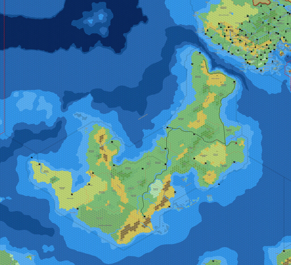 Ochalea, 8 miles per hex by Mark Howard, January 2022