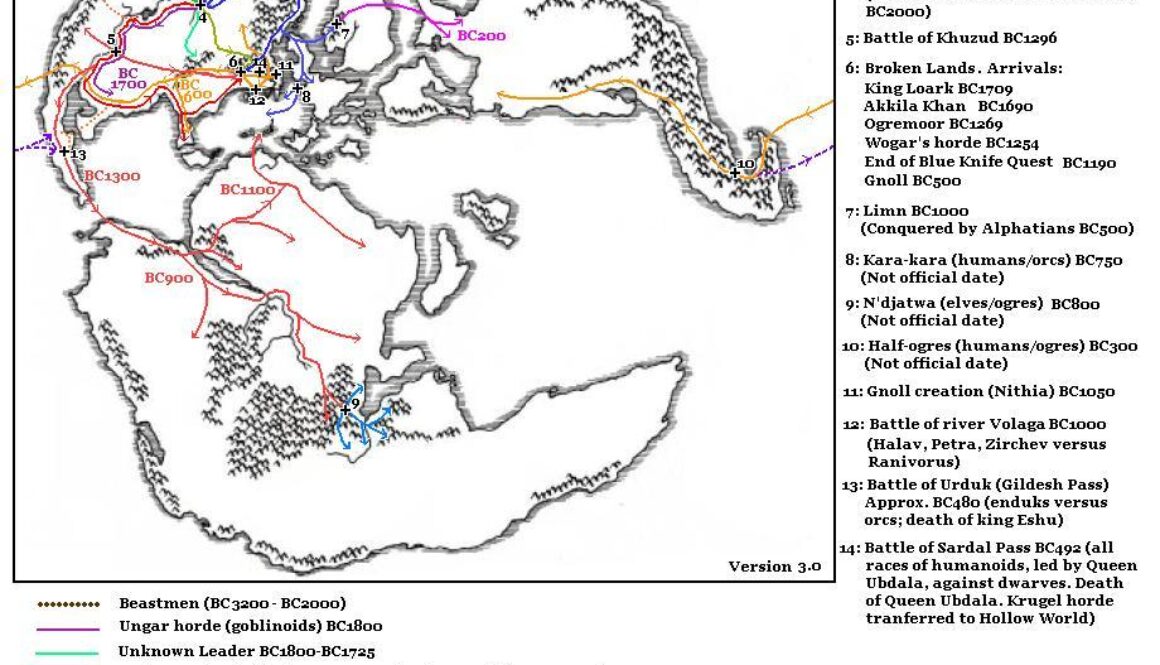 Humanoid Migrations, from 3200 BC by Michele Carpita, October 2005