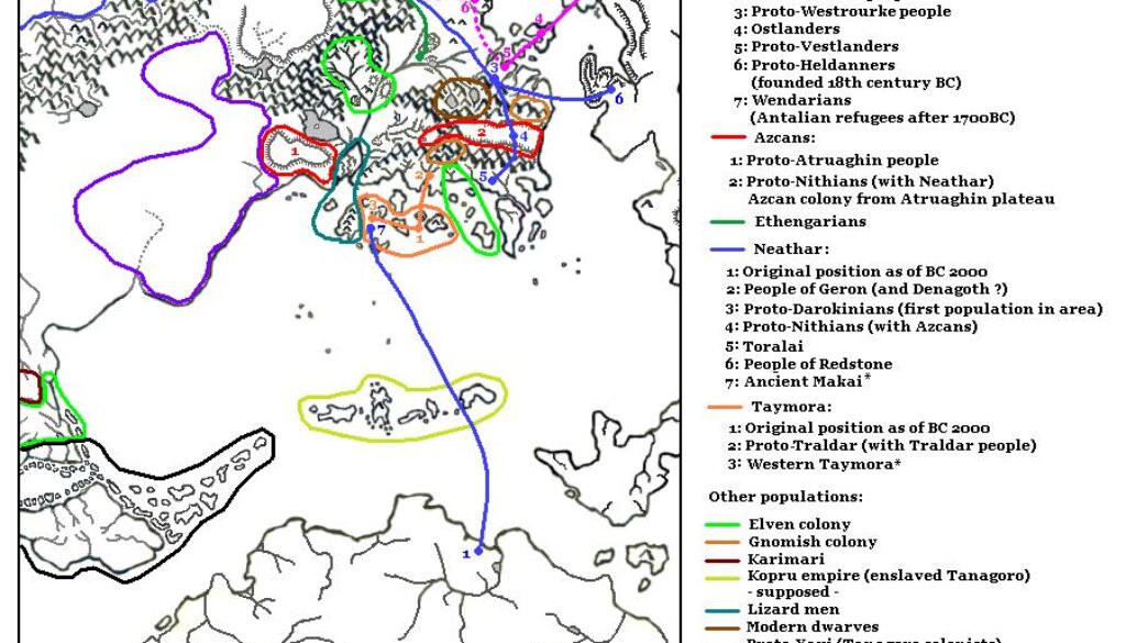 Known World Migrations, 2000 BC by Michele Carpita, November 2005