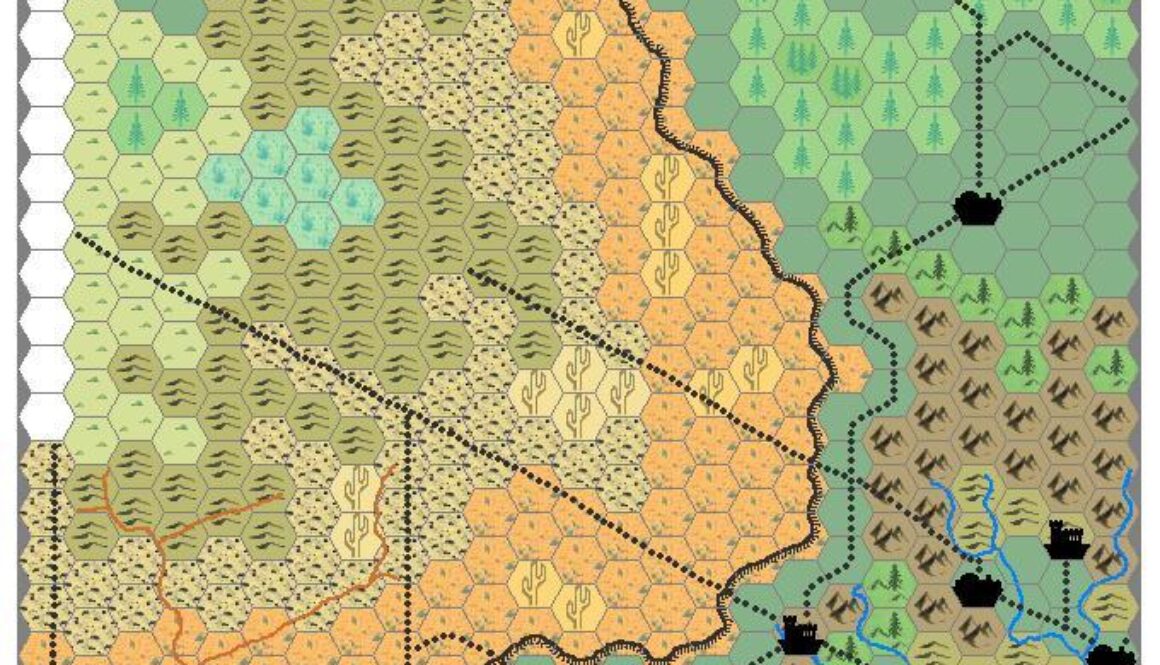 Adri Varma Plateau, 24 miles per hex by Michele Carpita, February 2006