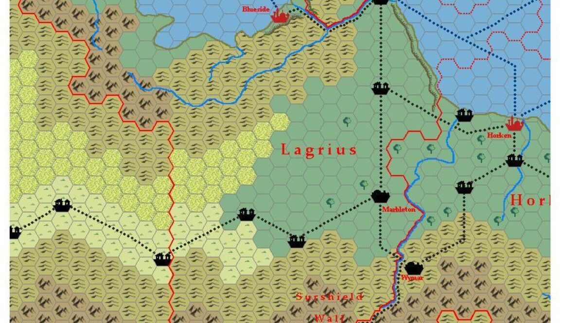 The Kingdom of Lagrius, 24 miles per hex by Michele Carpita, July 2006