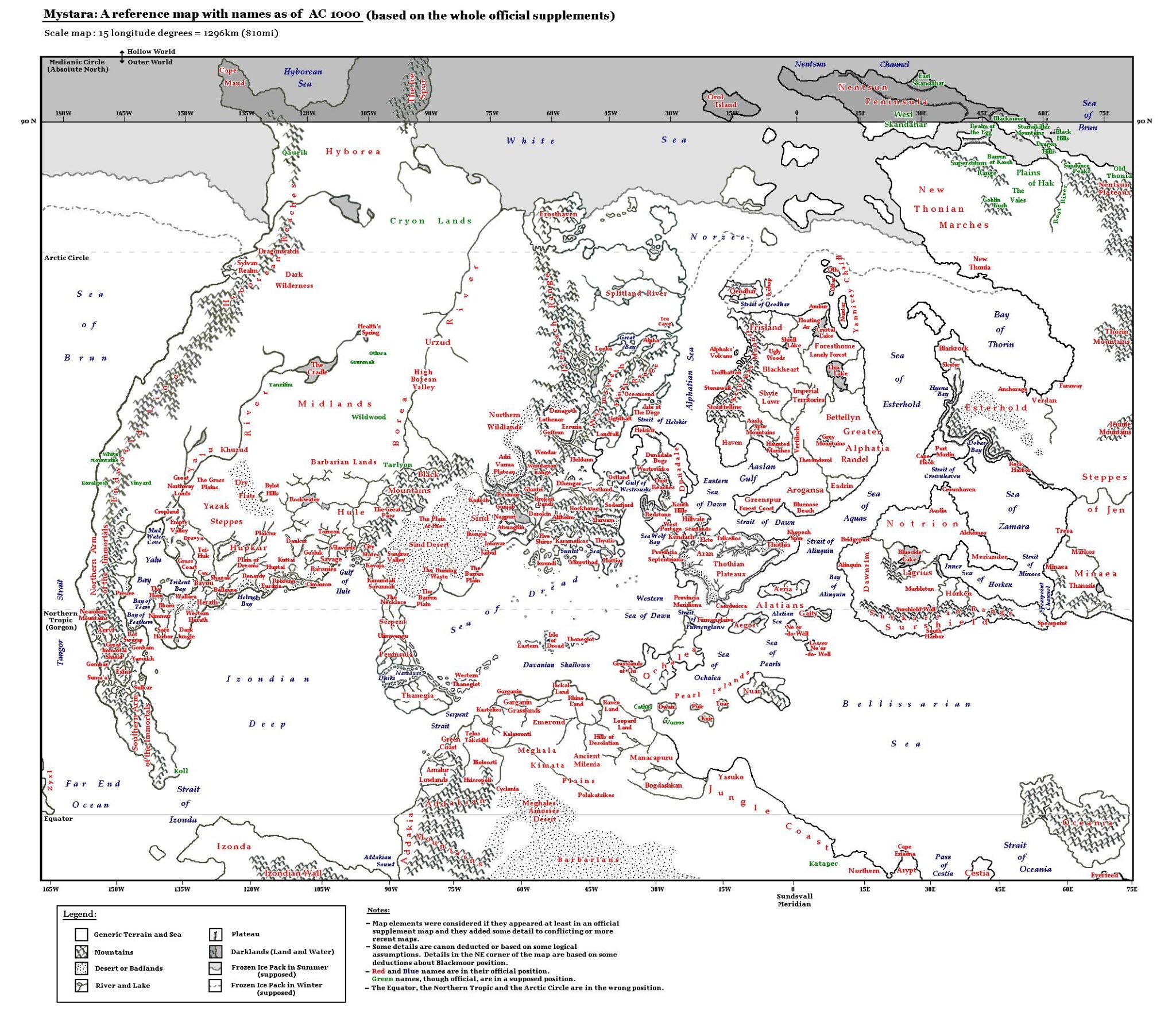 Mistara Map map | Atlas of Mystara