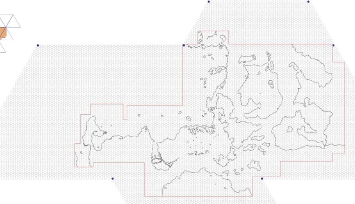 Mystara Icosahedral, 72 miles per hex by Michele Carpita, August 2008
