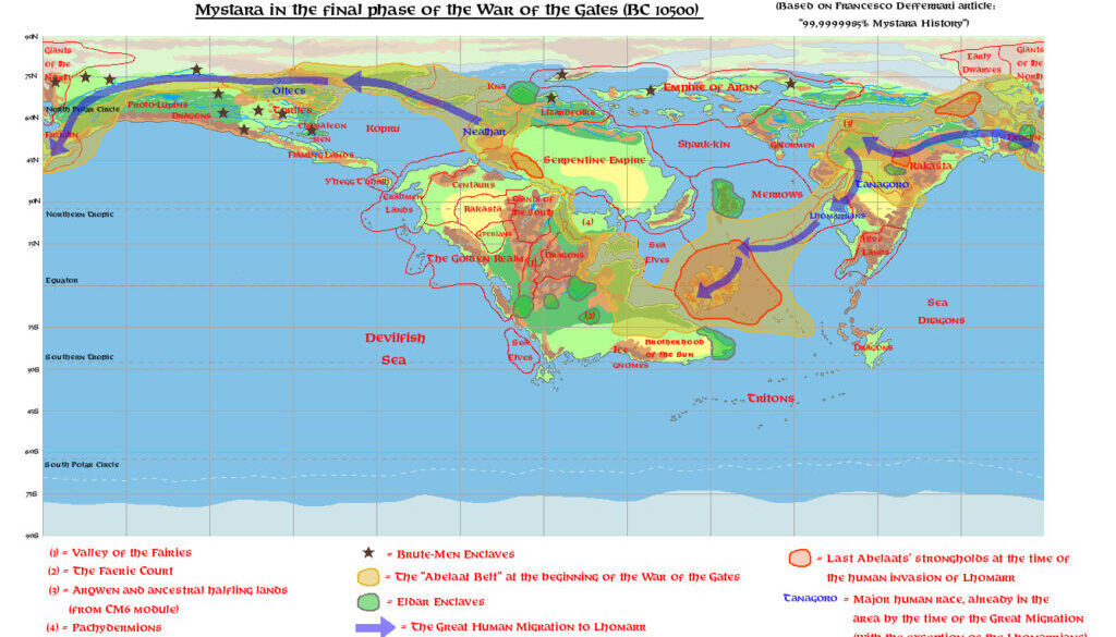 Mystara, 10,500 BC by Michele Carpita, July 2016