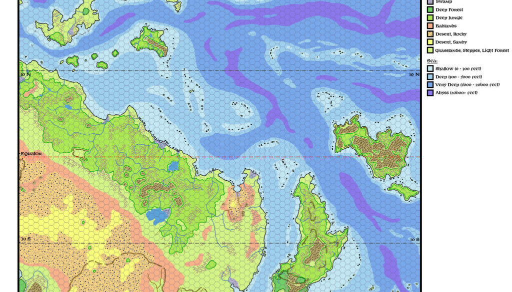 North Central Arypt, 72 miles per hex by Michele Carpita, June 2021