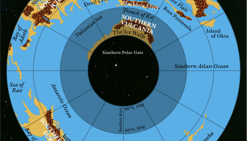 Adjusted Replica Map of the Hollow World Set Hollow World Antarctic Cap, May 2025