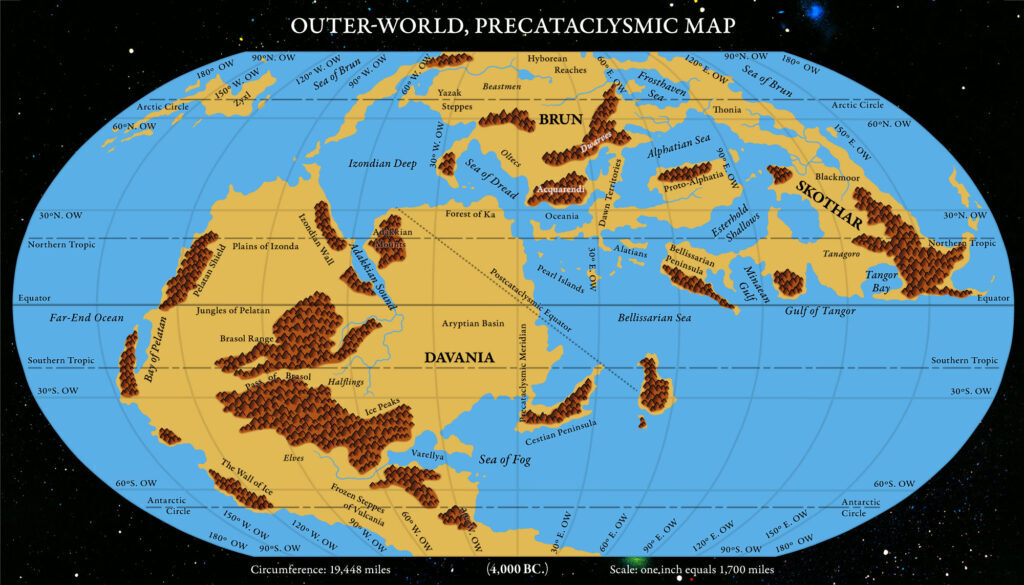 Adjusted Replica of the Hollow World Set Outer World Precataclysmic Map, September 2025