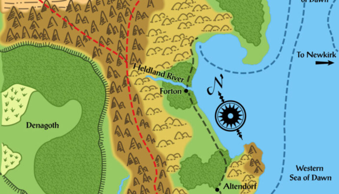 Colourised Replica Map of Joshuan’s Almanac map of the Heldannic Territories, December 2025