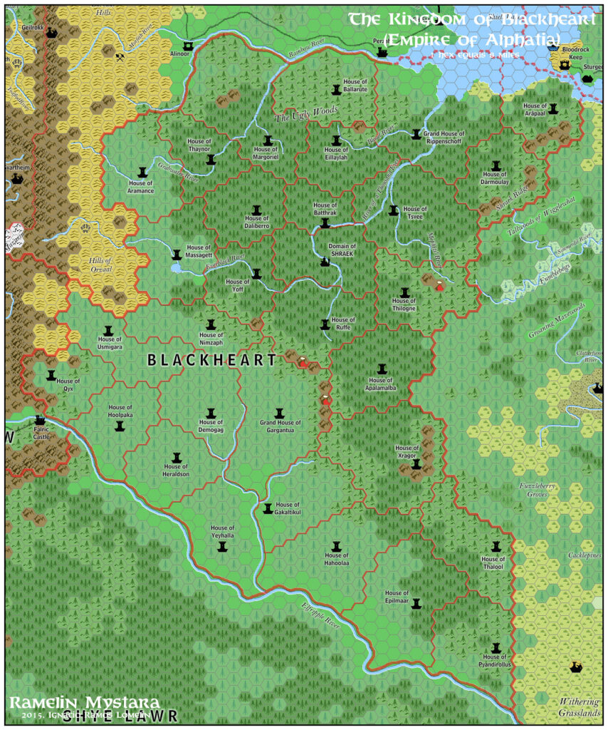 Kingdom of Blackheart, 8 miles per hex by Jose Ignacio Ramos Lomelin, January 2016