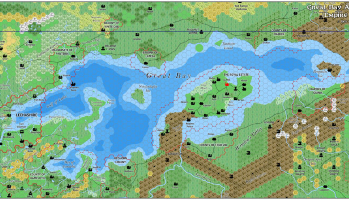 Great Bay Area of Norwold, 8 miles per hex by Jose Ignacio Ramos Lomelin, December 2016 (version 2)