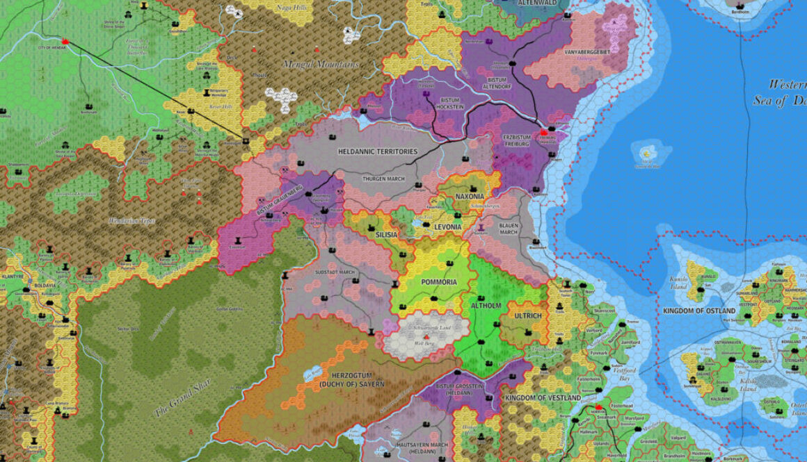 The Heldannic Reich, 8 miles per hex by Jose Ignacio Ramos Lomelin, April 2016 (version 2)