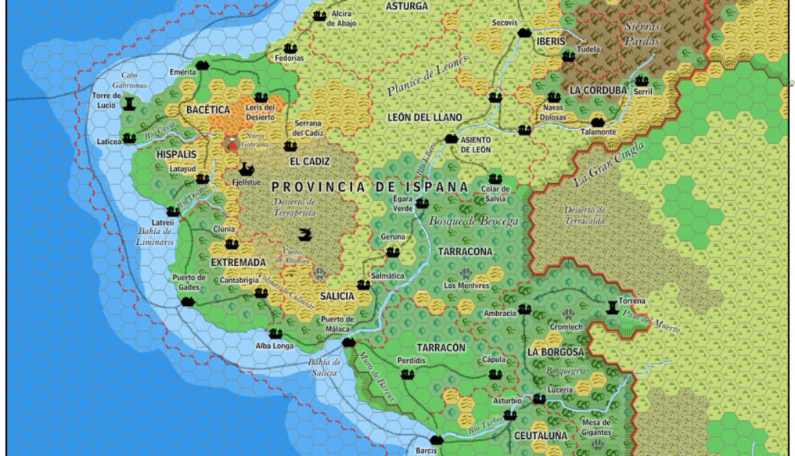 Province of Ispana, 8 miles per hex by Jose Ignacio Ramos Lomelin, November 2015