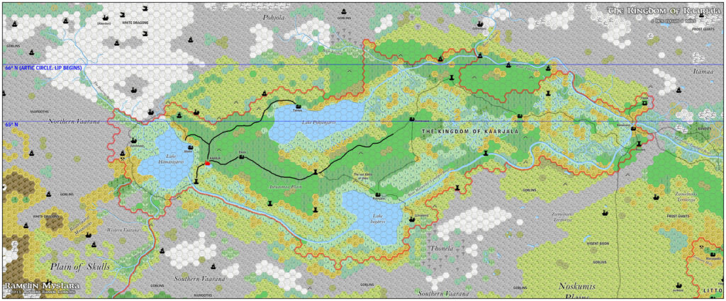 Kingdom of Kaarjala, 8 miles per hex by Jose Ignacio Ramos Lomelin, January 2016