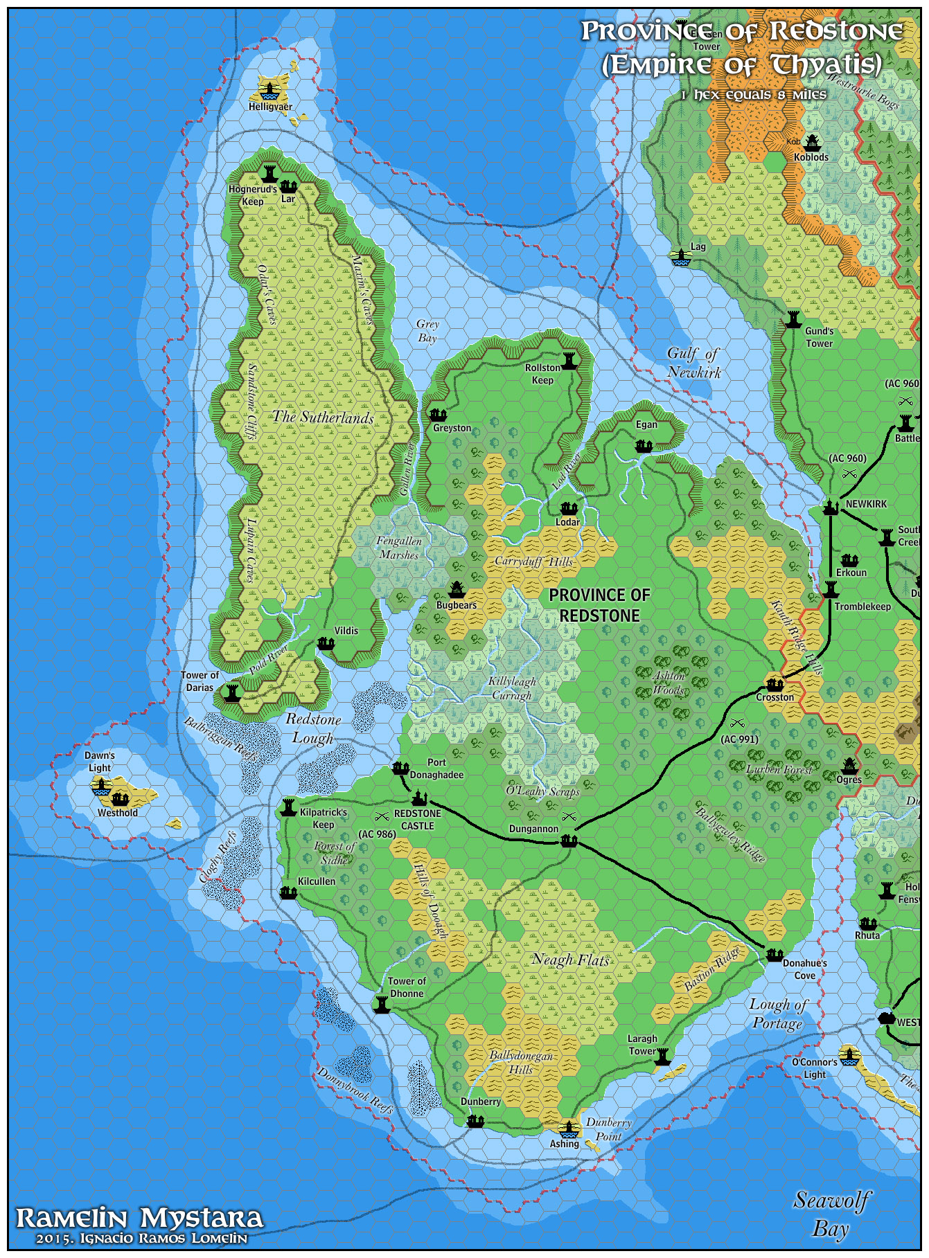 The Province of Redstone, 8 miles per hex by Jose Ignacio Ramos Lomelin, February 2016