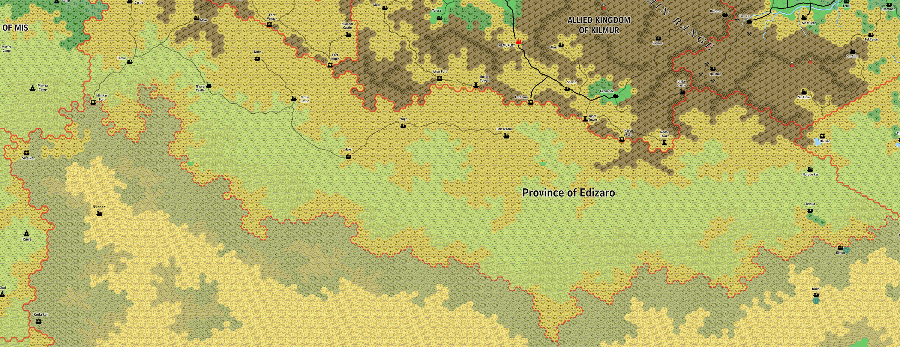 The Province of Edizaro, 8 miles per hex by Jose Ignacio Ramos Lomelin, June 2017