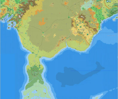 The Great Waste and the Serpent Peninsula, 8 miles per hex by Jose Ignacio Ramos Lomelin, March 2017