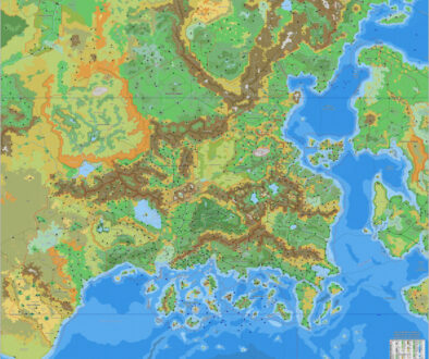 The Known World, 8 miles per hex by Jose Ignacio Ramos Lomelin, March 2017 (version 1)