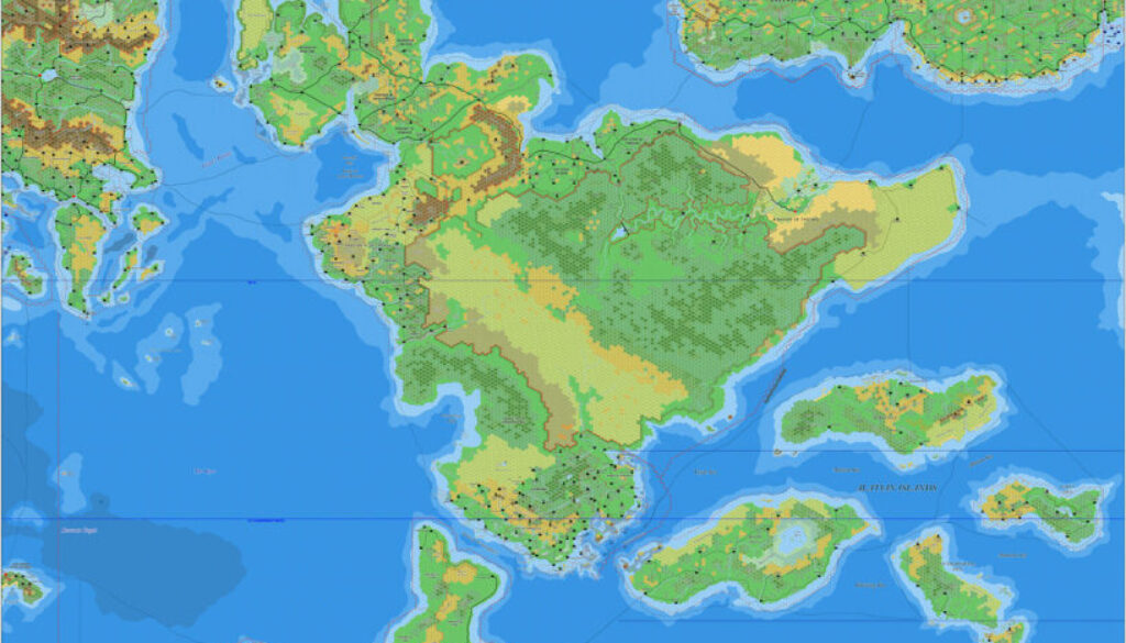 Sea of Dawn Islands, 8 miles per hex by Jose Ignacio Ramos Lomelin, March 2017