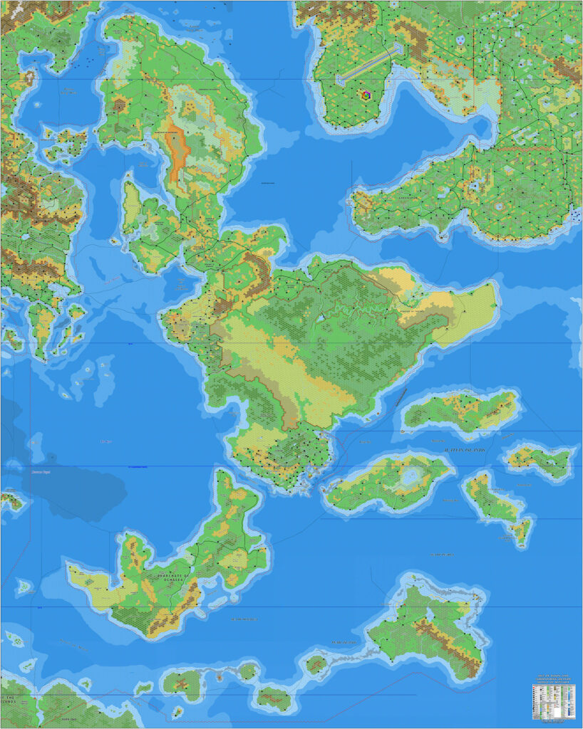 Sea of Dawn Islands, 8 miles per hex by Jose Ignacio Ramos Lomelin, March 2017